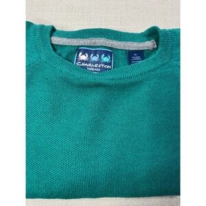 Charleston Threads Men's Cotton and Merino Cashmere Sweater Green Size XL